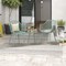 3 Piece Outdoor Bistro Set Patio Chairs with Coffee Table Metal Frame